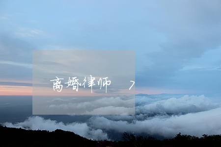 离婚律师 7 离婚律师 7